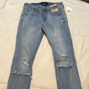 Blue white washed jeans